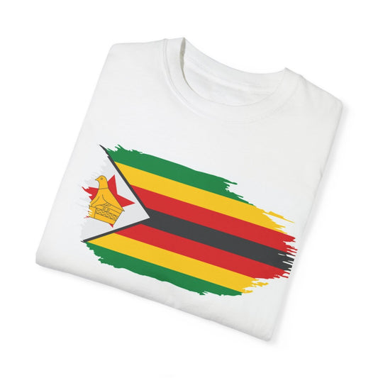 Zimbabwe Distressed Flag - Zimbabwe Flag T-Shirt UK