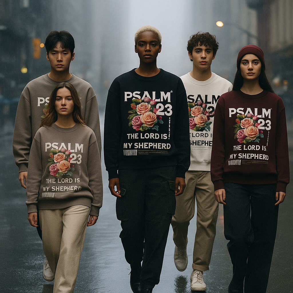Psalm 23 Sweatshirt - Christian Fairh Wear Uk, Women's Sweatshirt UK