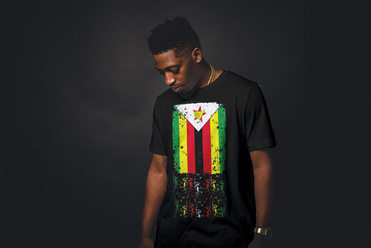 Zim Dripping Flag T-Shirt - Zim Pride Apparel UK, Proudly Zimbo T-shirts