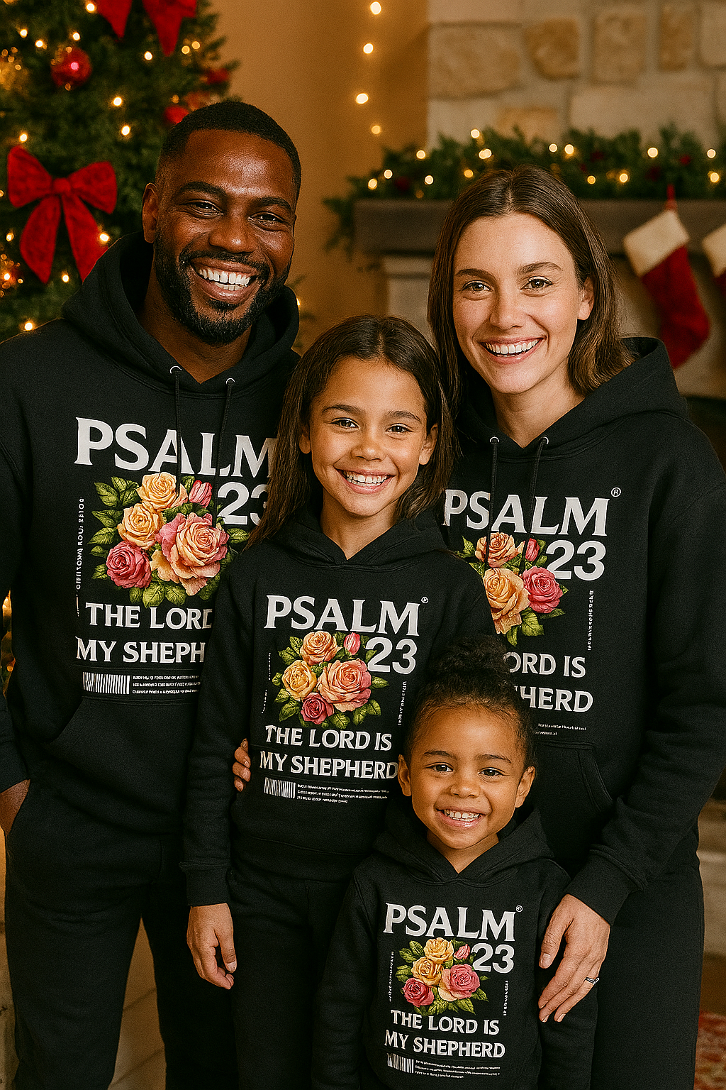 Psalm 23 Hoodie, Faith T-Shirt - Christian Scripture Streetwear UK