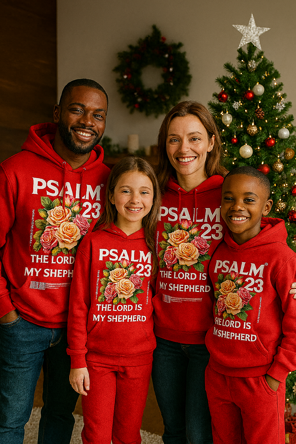 Psalm 23 Hoodie, Faith T-Shirt - Christian Scripture Streetwear UK