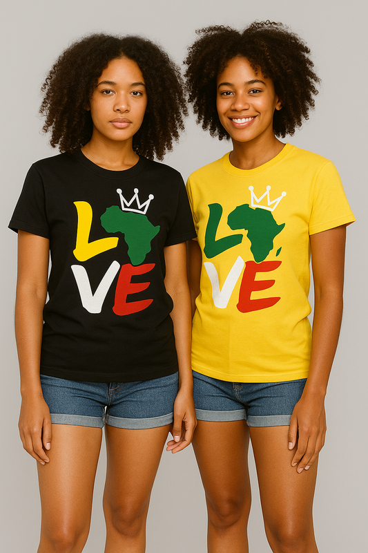 LOVE Africa Crown T-Shirt – Unisex Afrocentric Streetwear
