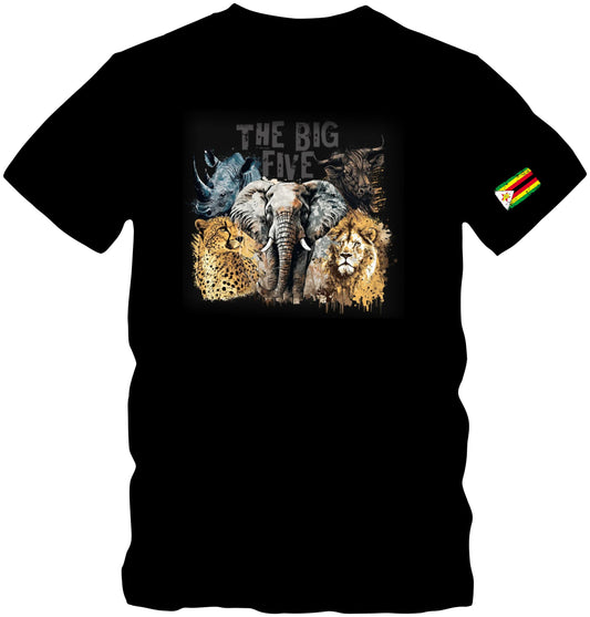 Zimbabwe Big 5 Animals T-Shirt