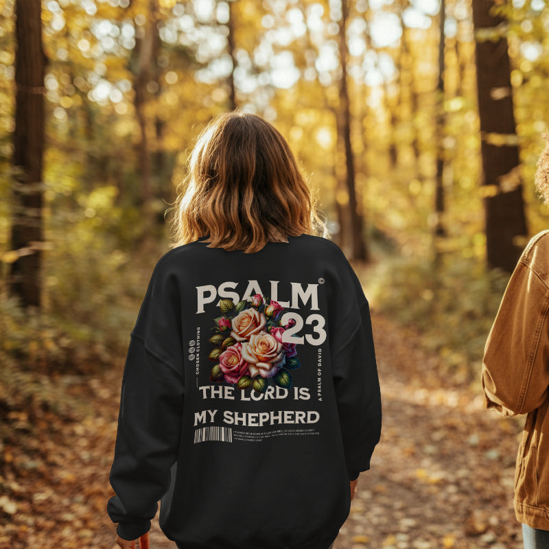 Psalm 23 Sweatshirt - Christian Fairh Wear Uk, Women's Sweatshirt UK